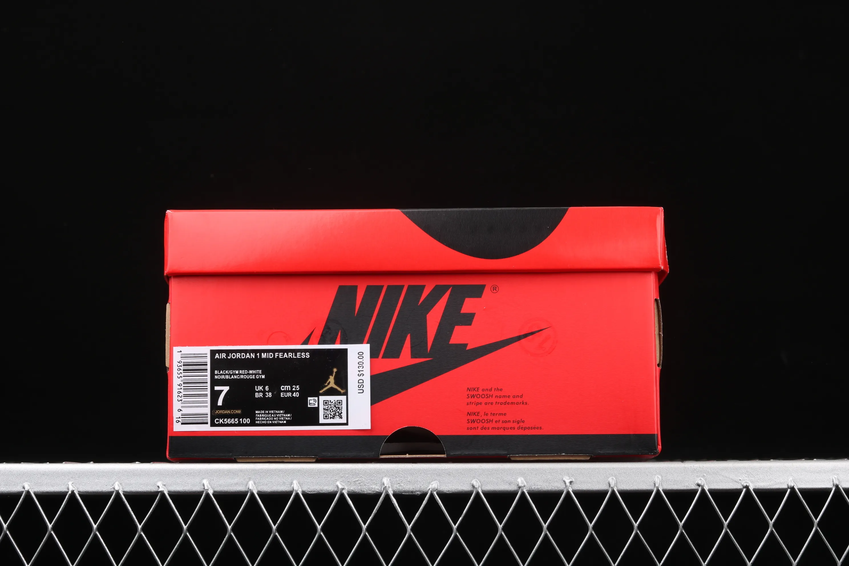 All categories Air Jordan Jordan series basketball shoes Air Jordan 1 Mid Air Jordan 1'07 Mid Fearless AJ1 Joe 1 Dark Night Red Suede Red CK5665-062